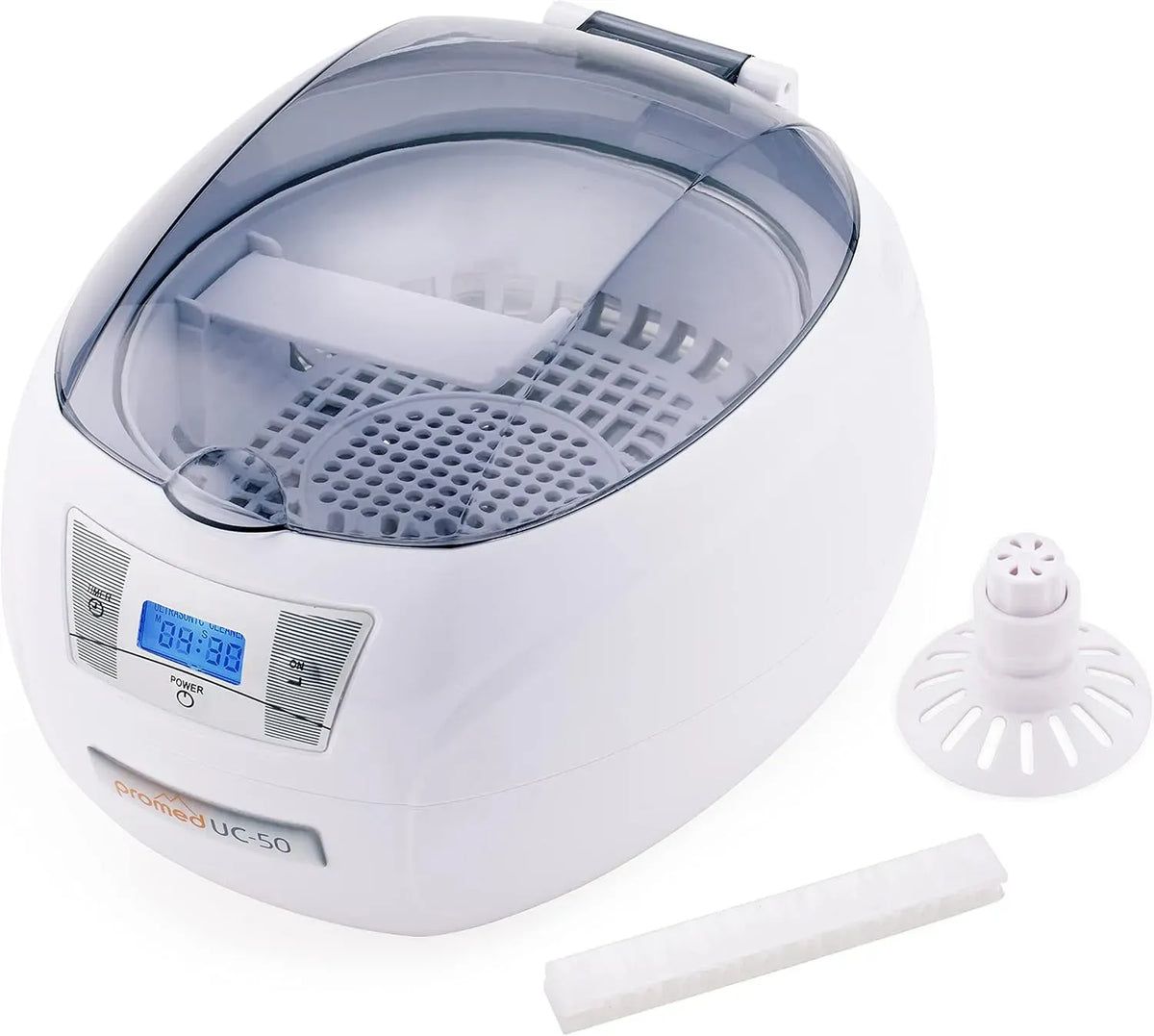 UC-50 5-Stufen-Timing Ultraschallreinigungsgerät, Ultraschallreiniger, Ultraschallgerät, 550 ml, 43000 Hz, für Schmuck Uhr Zahnersatz und Brille