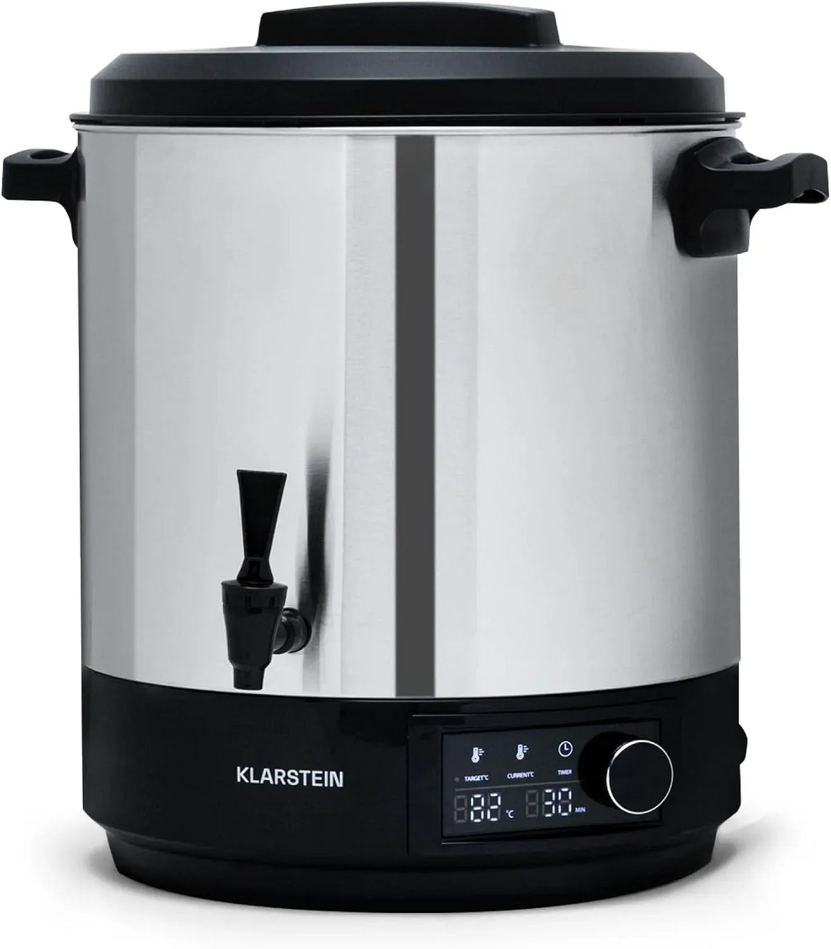 Klarstein Kochgeschirr, 25 L, 2000 W, Edelstahl, Edelstahl-Glühweinkocher mit Zapfhahn