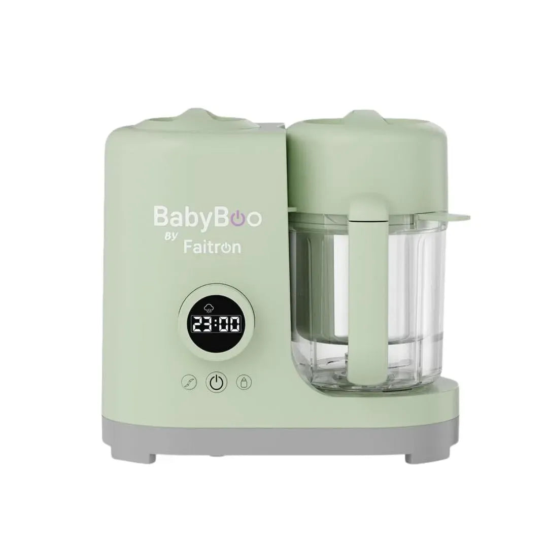7-in-1 Babykost Maker, Babynahrungszubereiter, Tritan-Behälter, Dampfgarer, 300 W, Auftaufunktion, Edelstahl, Wärmefunktion, für Babykost, BabyBoo