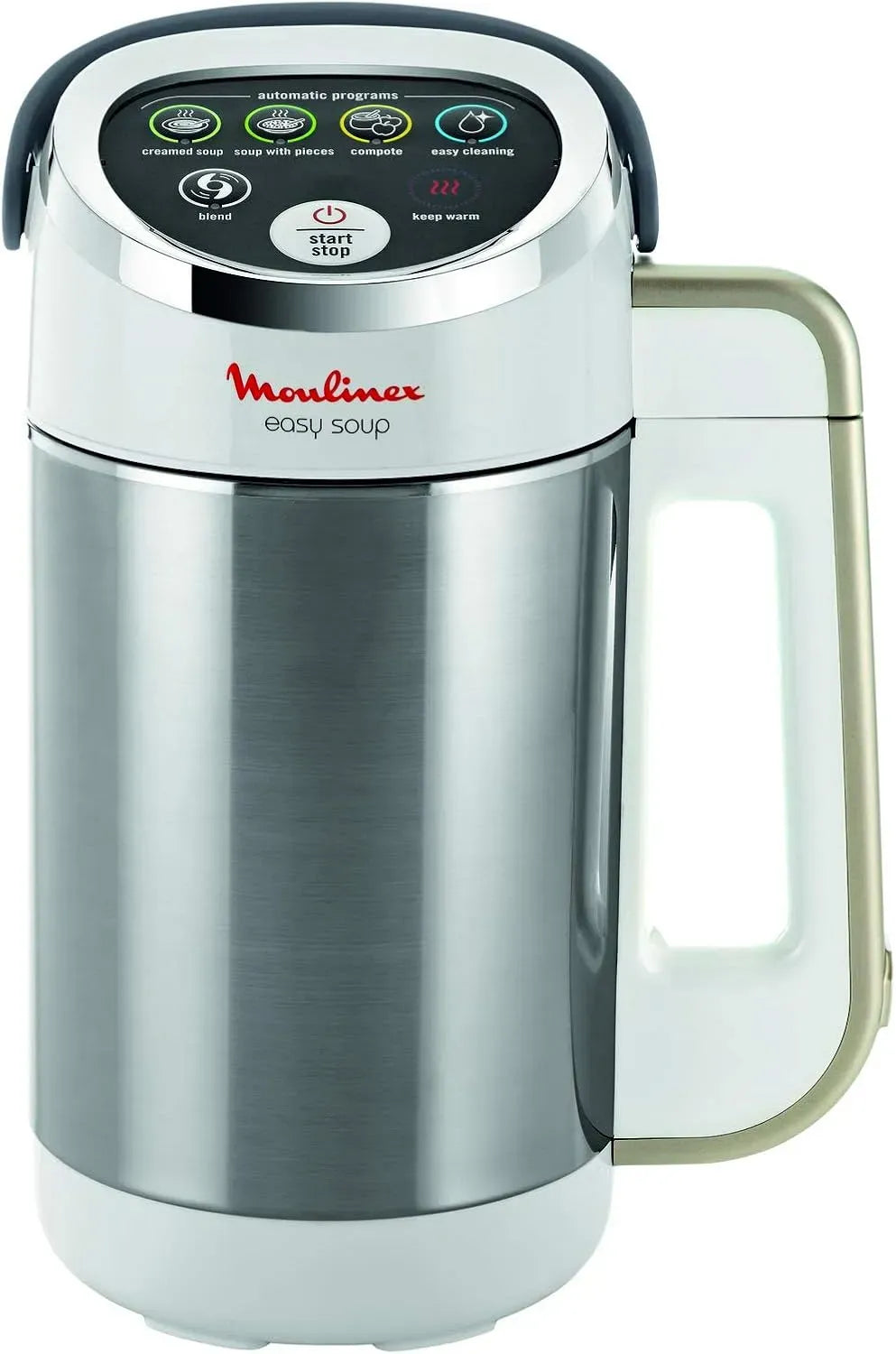 Moulinex LM841B10 Standmixer, 1,2 L, 1000 W, Warmhaltefunktion, Edelstahl, Fassungsvermögen 1,2 l