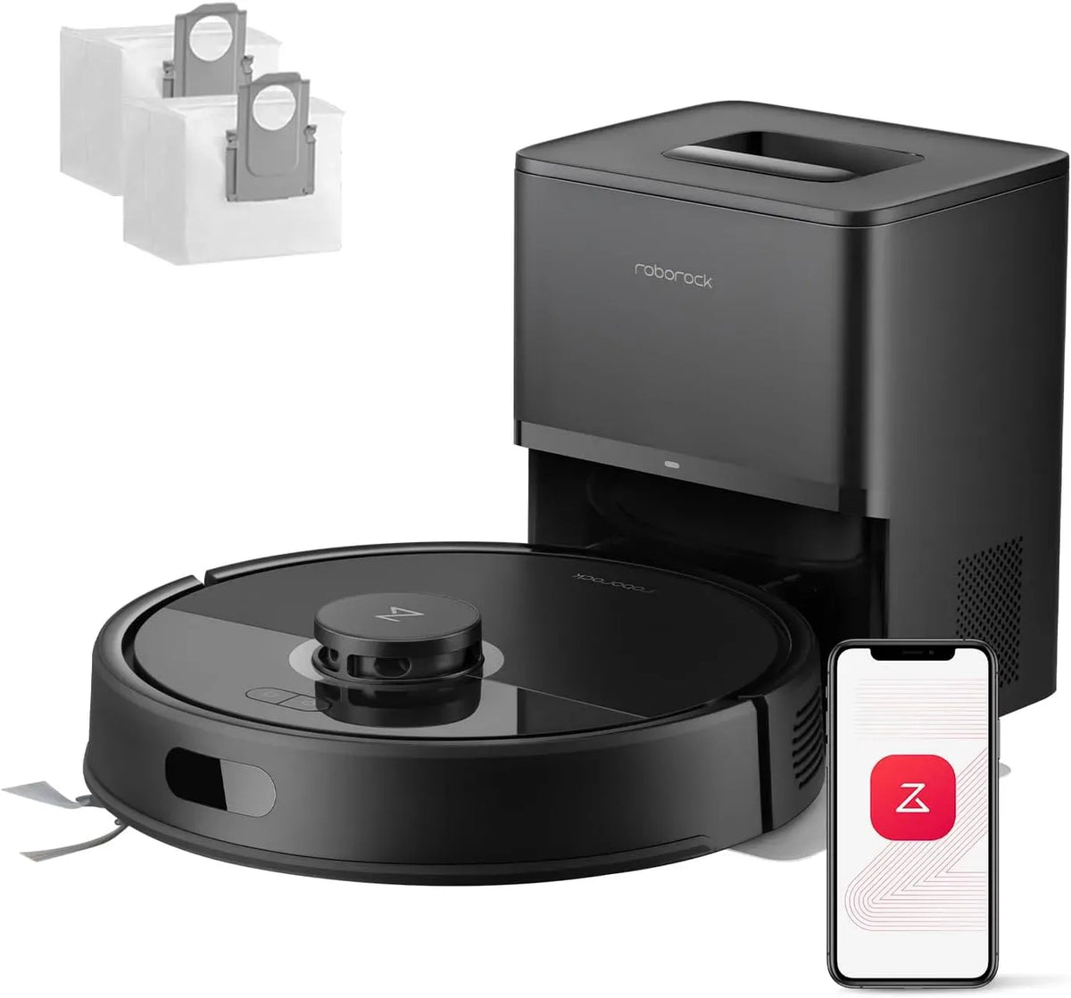 Saugroboter, 000 Pa, Staubsaugerroboter, Absaugstation, roborock Q7 L5+ Set Saugroboter mit Wischfunktion Absaugstation