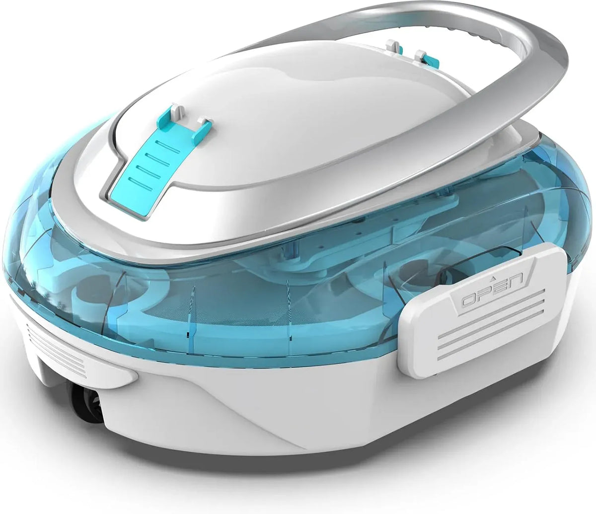 Poolroboter, Poolsauger, Akku, Poolreinigungsroboter, Poolreiniger, kabellos, Blau