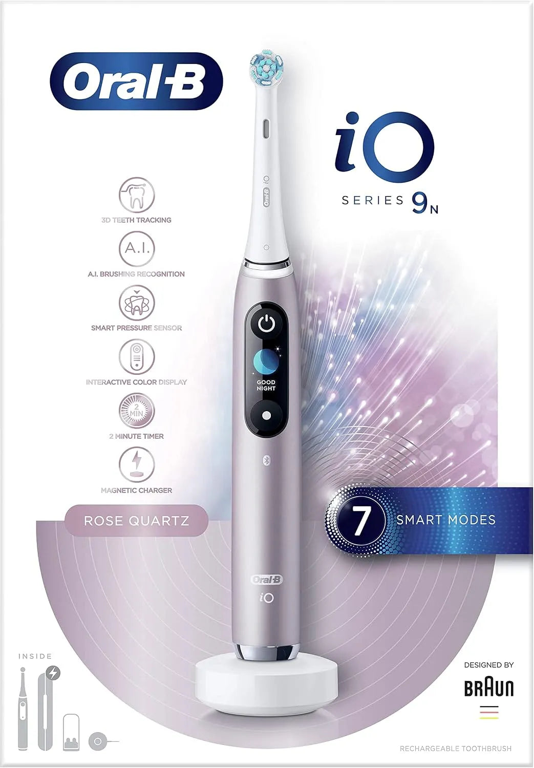Braun Zahnbürste, Elektrozahnbürste, 1 Stück, Oral-B iO 9n Elektrische Zahnbürste