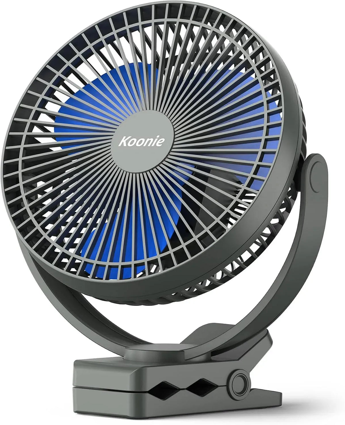 Ventilator 10000mAh, 20cm, tragbar, USB, Blau