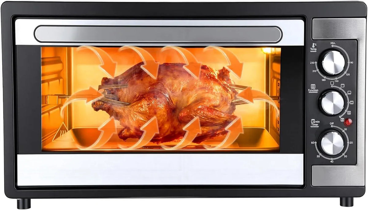Backofen 9-in-1, 46 L, 1500 W, Schwarz, 1500W Powerful Electric Kitchen, 6 Accessories EU