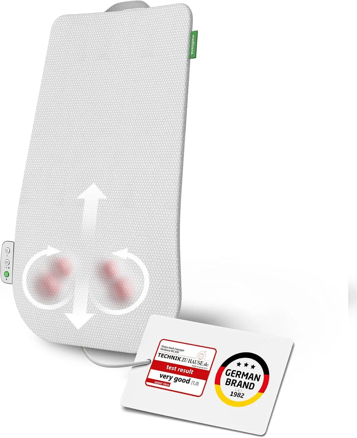 MC 600 Rückenmassagegerät, Massagematte, leise, Wärmefunktion, für Rücken