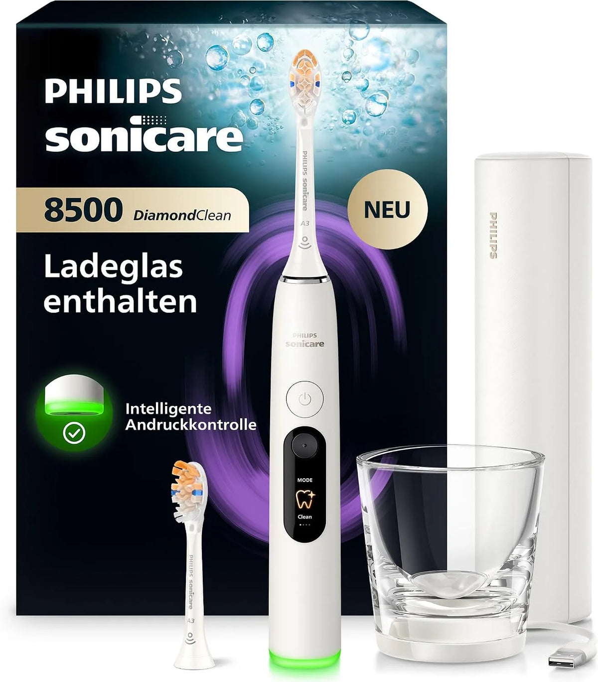 Philips HX8514/11 Zahnbürste, Elektrozahnbürste, IPS-Panel