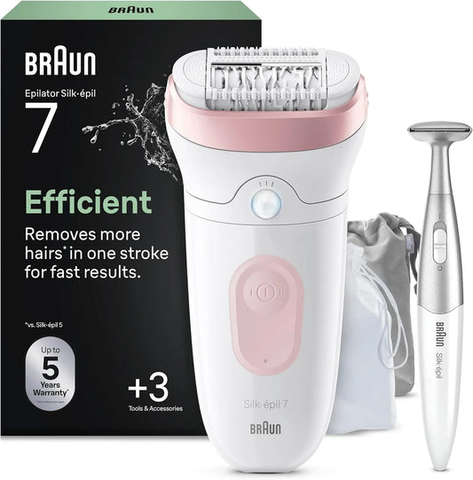 Braun Haarentferner, Epilierer, IPL-Haarentfernungsgerät, IP65, Weiß, für Langanhaltende Haarentfernung