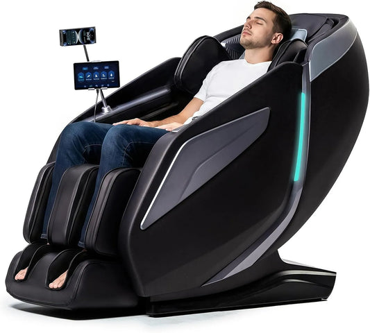 Relax- und Massagesessel, Bluetooth, Schwarz, SL Track Massage, Bluetooth Lautsprecher, AI Sprachsteuerung