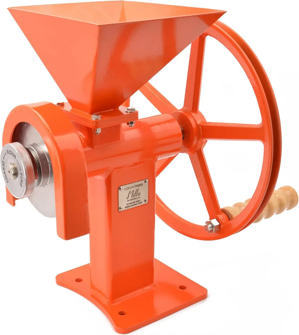 Getreidemühle, 38,5 x 31,2 x 39 cm, Kornmühle, CONVAR, Stahlmahlwerk und individuell einstellbarem Mahlgrad, universell einsetzbar für Getreide