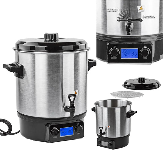 Kochgeschirr, 27 L, 2000 W, 30 bis 100 °C, DEMA DEA2000DX, Edelstahl
