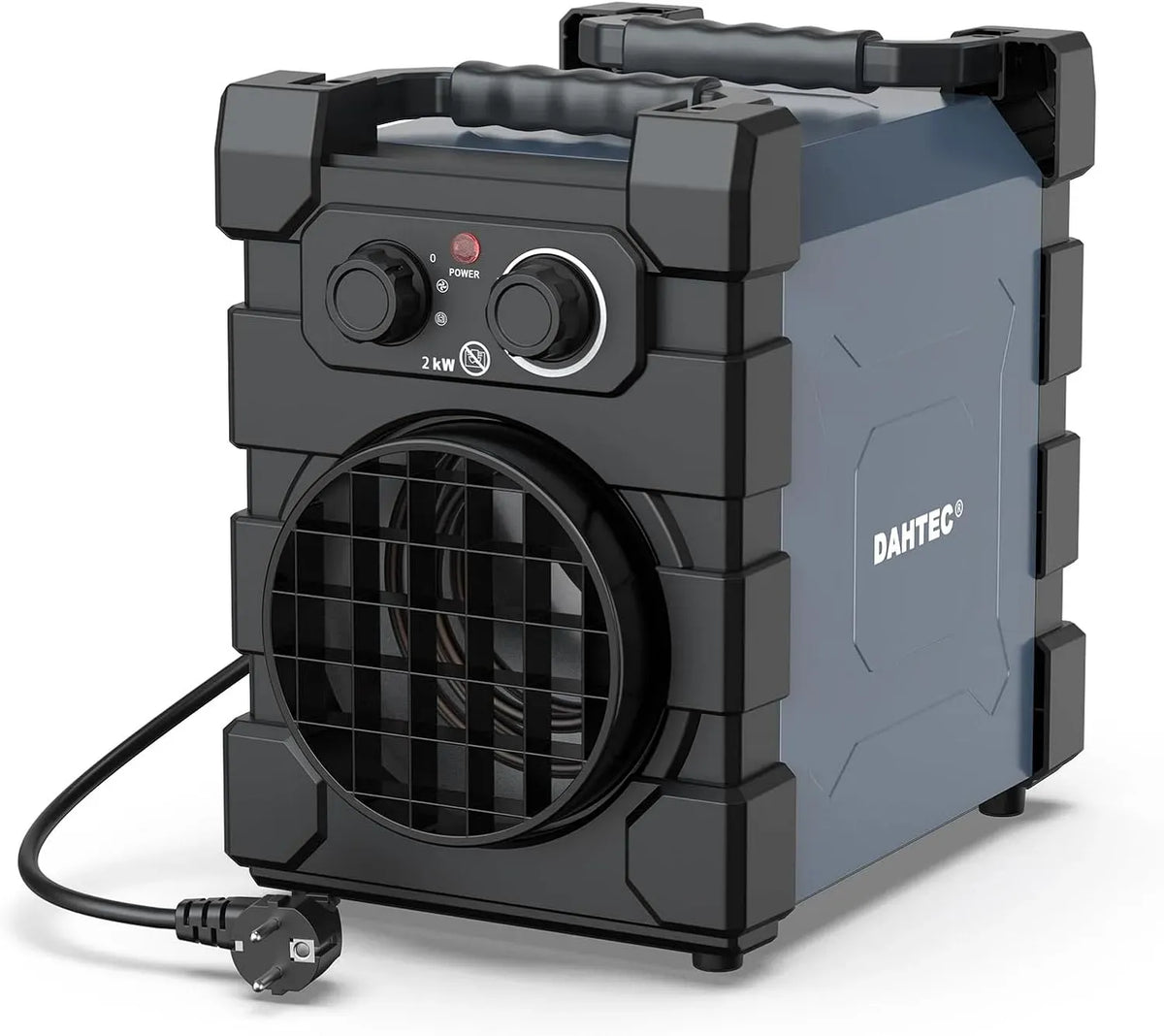 Elektroheizung, 2000 W, gewerblich, elektrisches Heizgerät, Professioneller Elektro Heizlüfter 2000 Watt Bauheizer Elektroheizer