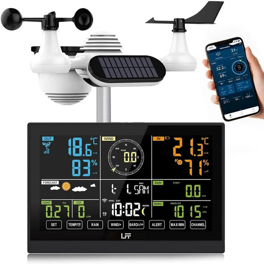 7in1Wifi Wetterstation, Außensensor, Funkwetterstation, WLAN, LFF WLAN, 7,5 Zoll