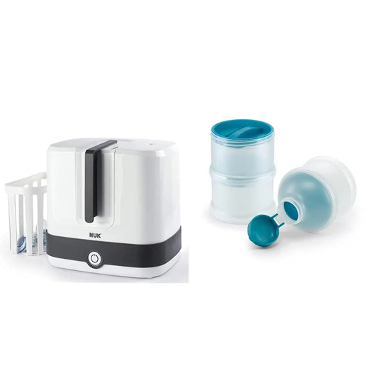 Milchpumpe, elektrische Stillpumpe, NUK 3-in-1, Dampf, 3 Stück, BPA-frei