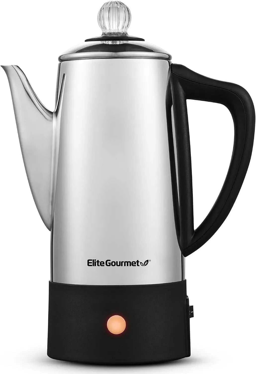 EC140 kabelloser Servieren, durchsichtigem Braufortschrittsknopf, Gourmet Elektrischer Kaffee-Perkolator für 6 Tassen mit Warmhalten, Cool-Touch-Griff
