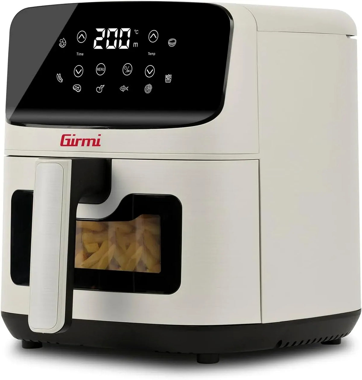 Heißluftfritteuse, 4,2 L, 1400 W, 8 Programme, Girmi FG27, Timer, Digitalanzeige, 2 Temperaturzonen, Einstellbare Gartemperatur, BPA-PFOA Safe