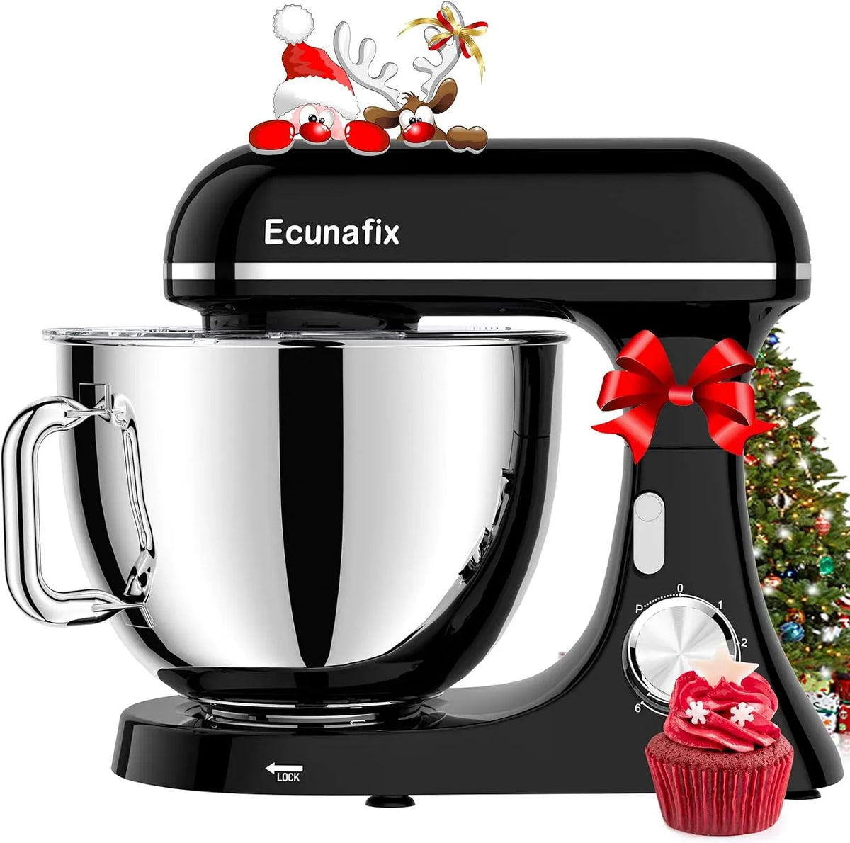 Küchenmaschine, 8 L, 2000 W, Knetmaschine 2000W 8L Teigrührmaschine