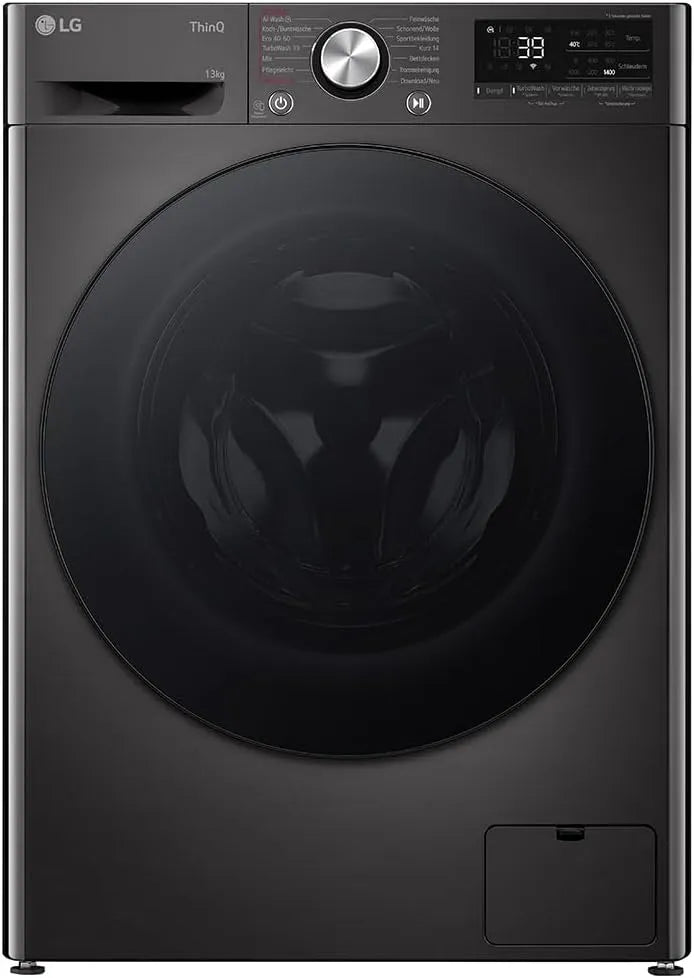 LG F4WR703YB 61.5x60x85 Waschmaschine, 61.5x60x85 cm, 13 kg, Energieklasse A, Touch-Bedienung, WLAN, Schwarz, TurboWash 360 in 39 Minuten, Steam