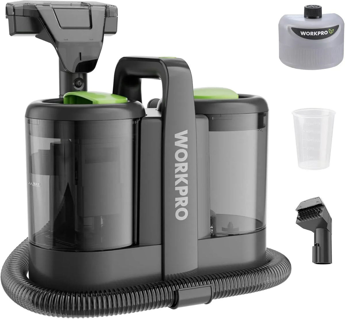 Polsterreiniger, Waschsauger, Teppich- und Polsterreinigungsgerät, 450 W, 13kPa, Dampf, WORKPRO