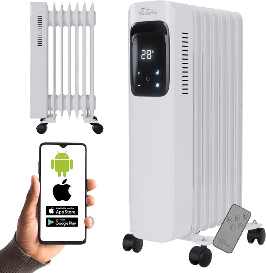 OR-307 TroniTechnik® Ölradiator 7 Rippen 1500 W WiFi weiß
