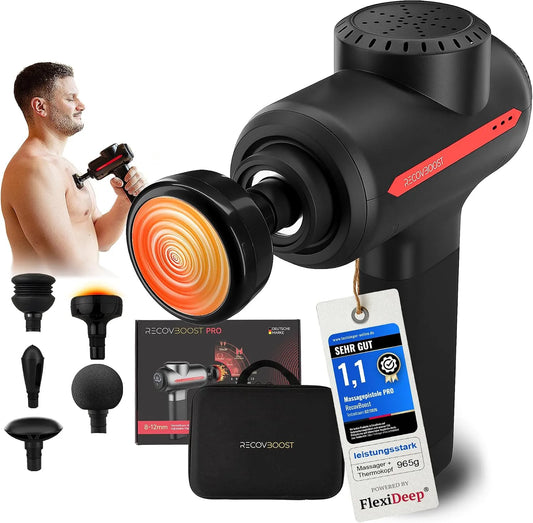 NOTE 1 Massagepistole, Faszienpistole, Muskelpistole, Massagegerät, Muskelmassagegerät, Wärmefunktion, für Rücken Nacken Faszien, PRO