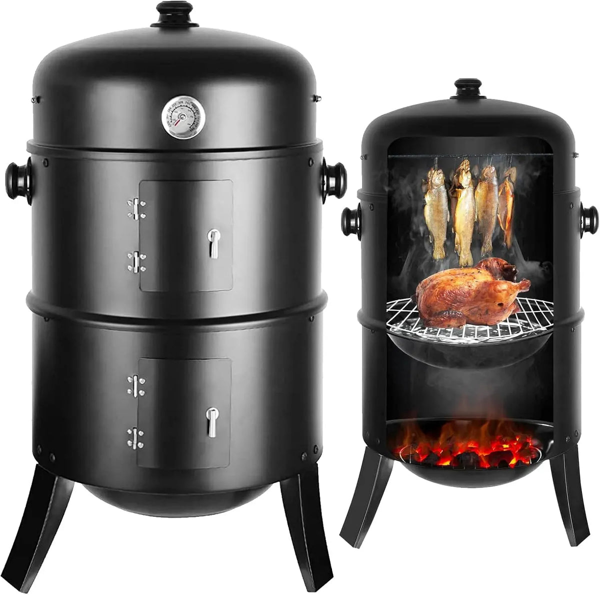 Räuchergrill, Räucherofen, Edelstahl, LIFERUN