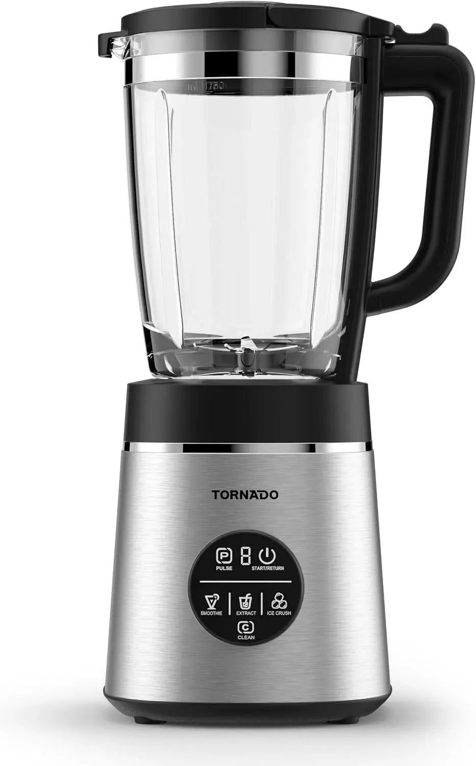 TBL-1402E-GS Glasbehälter, 1,75 L, 1400 W, 3 Geschwindigkeiten, Edelstahl, Tornado