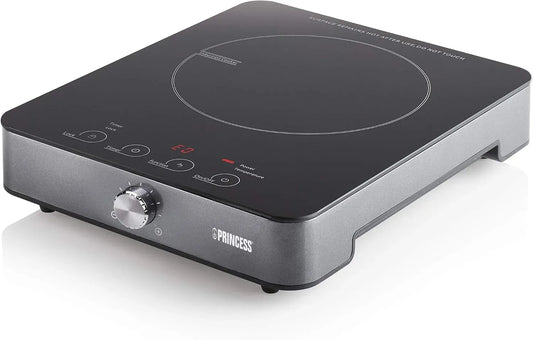 Princess 60Degree 240Degree automatische Abschaltung und Pfannenerkennung 01, Induktionskochplatte mit Touch-Bedienfeld, 1800 W Leistung, von 60Degree