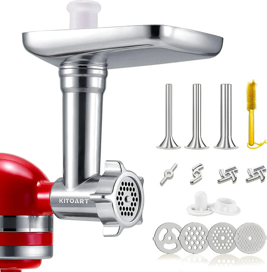 KitchenAid Geschirrspüler, Spülmaschine, Edelstahl, Edelstahl-Fleischwolf-Aufsätze für Mixer
