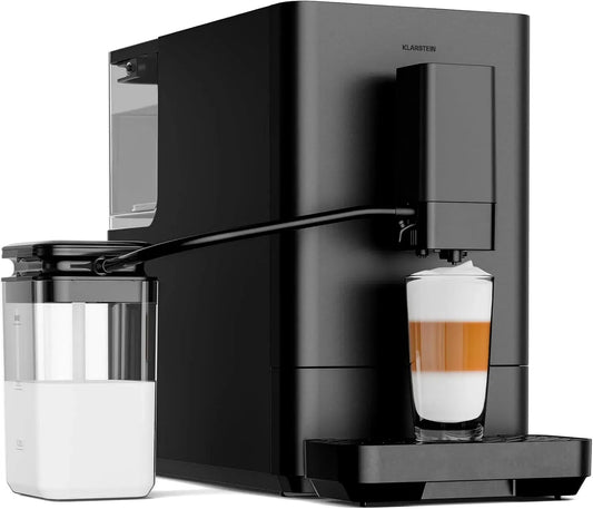 Klarstein Kaffeevollautomat, 0,75 L, Touch-Bedienung, großer Wassertank, Edelstahl, Edelstahlmahlwerk 15 Stufen, 20 Bar, LED Touchscreen, 1,5 l