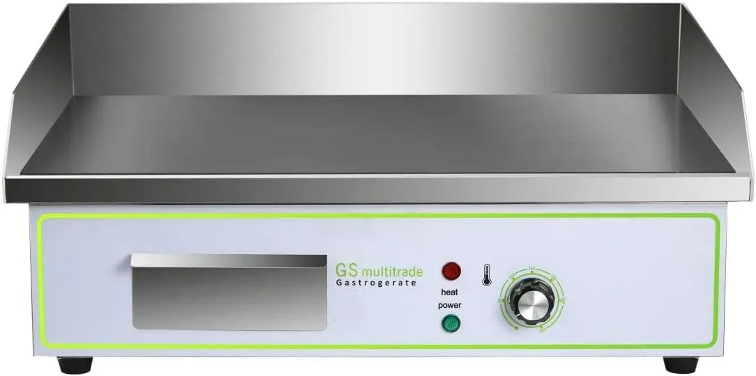 Elektrogrill, Tischgrill, elektrischer Tischgrill, Edelstahl, für gleichmäßig gegrilltes Fleisch. Aus Edelstahl mit gl