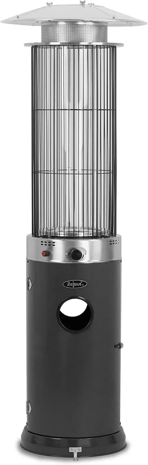 Heizstrahler, 15 kW, Wärmefunktion, Grau, Glas