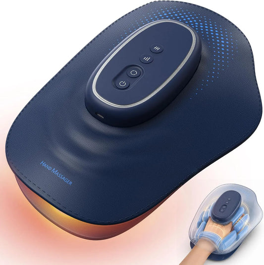 Handmassagegerät, elektrisches Handmassagegerät, 3 W, 3 Modi, Wärmefunktion, kabellos, für Finger