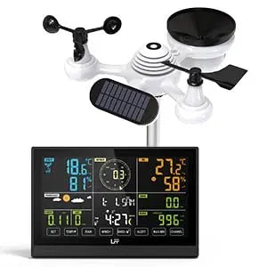Wetterstation, Außensensor, DCF-Funkuhr, Regenmesser, windmesser, Funkwetterstation, LFF