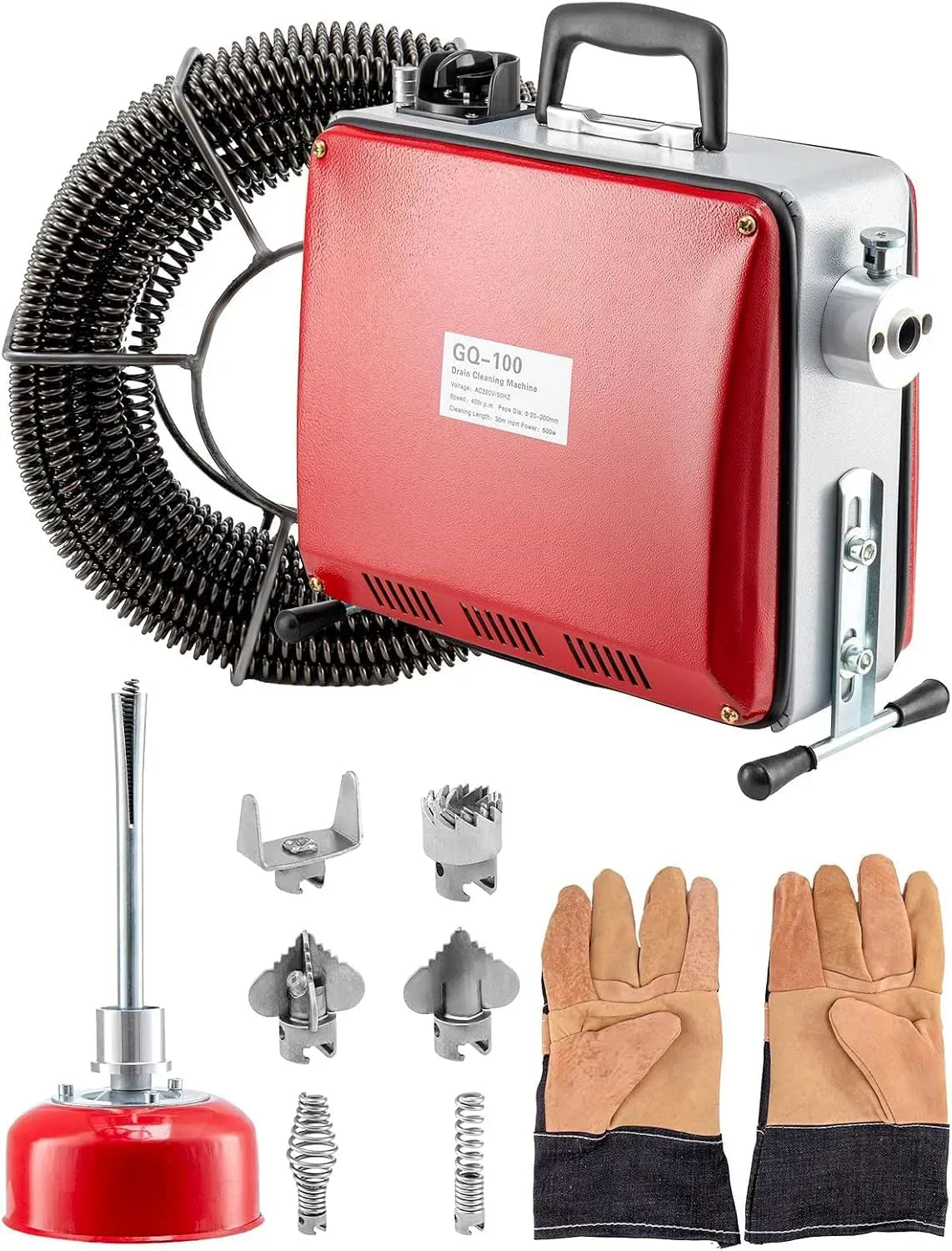 Rohrreinigungsmaschine, Rohrreinigungsgerät, Abflussreiniger, Rohrreiniger, 500 W, 220 V, 10 mm, 16 mm, Youyijia