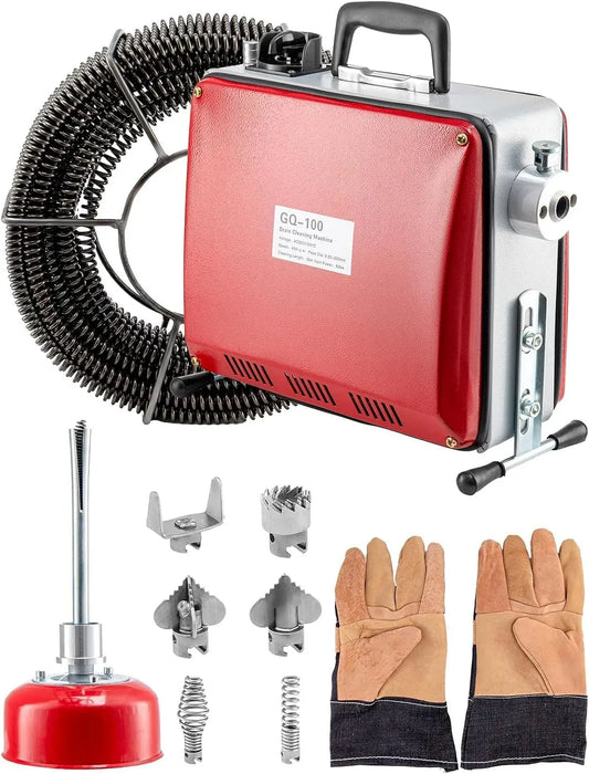 Rohrreinigungsmaschine, Rohrreinigungsgerät, Abflussreiniger, Rohrreiniger, 500 W, 220 V, 10 mm, 16 mm, Youyijia