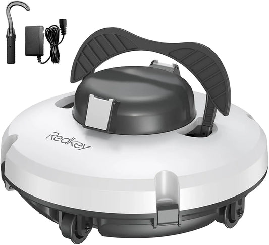 S100 Poolreinigungsroboter, Poolreiniger, Poolroboter, Akku, 120 m, kabellos, für Flache Pools bis zu 120 m², Redkey