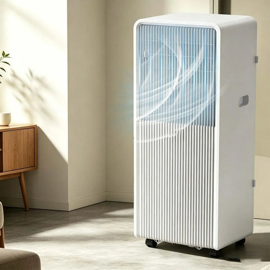 Klimaanlage, tragbar, Transportrollen, Staubfilter & 360° Rollen für Schlafzimmer, Wechselrichter Mobile AC mit Kühlung, Smart Control Panel