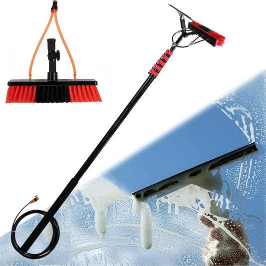 Solarpanel-Reinigungsgerät, Teleskop-Wasserbürste, Dachreiniger, 10,8 m, für Fahrzeuge