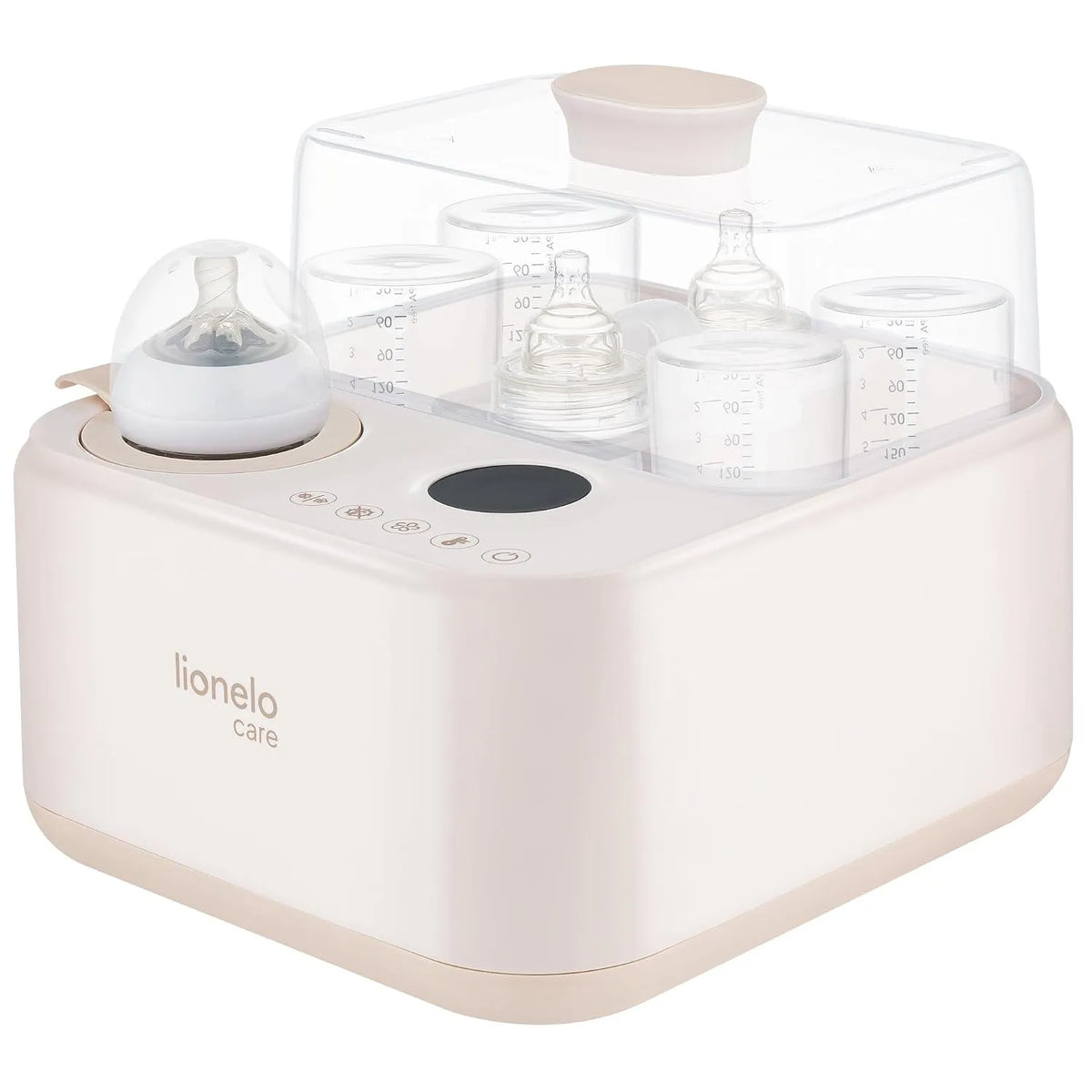 Wäschetrockner, 4 Flaschen, Lionelo 3in1, Touch-Bedienung, Dampf, 99,99% Keimreduktion, Dampfsterilisator für 4 Flaschen, Touchpanel, BPA-frei