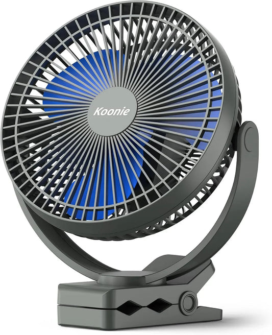 Ventilator 10000mAh, 20cm, tragbar, USB, Blau
