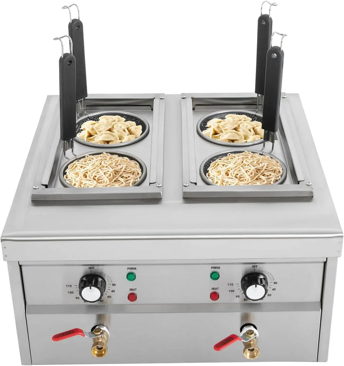 Nudelmaschine, 4 L, Nudelbereiter, Edelstahl, Nudelbereiter für frische Pasta