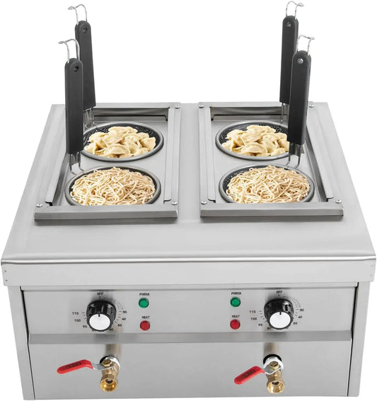 Nudelmaschine, 4 L, Nudelbereiter, Edelstahl, Nudelbereiter für frische Pasta