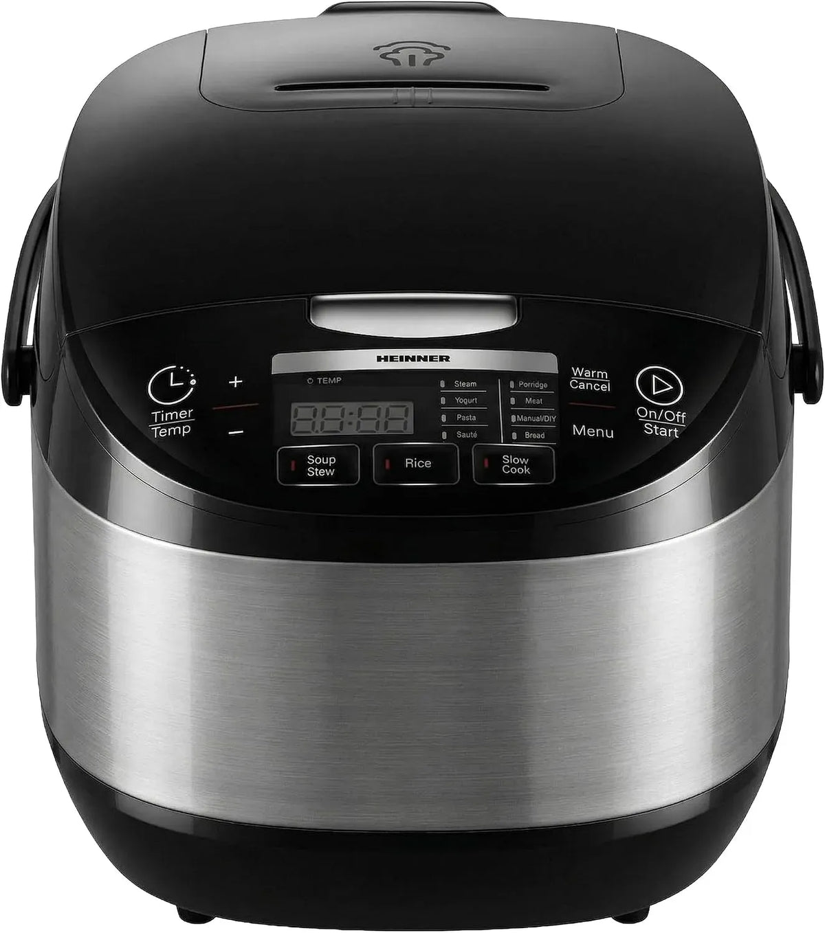 HMCK-5BK 24-Stunden-Timer Antihaft-Topf, elektrischer Multikocher, 5 L, 918 W, Touch-Bedienung, Warmhaltefunktion, Dampf, Antihaftbeschichtung