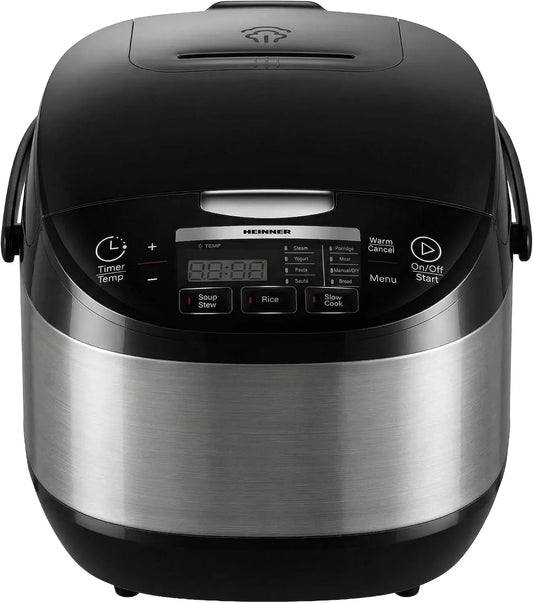 HMCK-5BK 24-Stunden-Timer Antihaft-Topf, elektrischer Multikocher, 5 L, 918 W, Touch-Bedienung, Warmhaltefunktion, Dampf, Antihaftbeschichtung