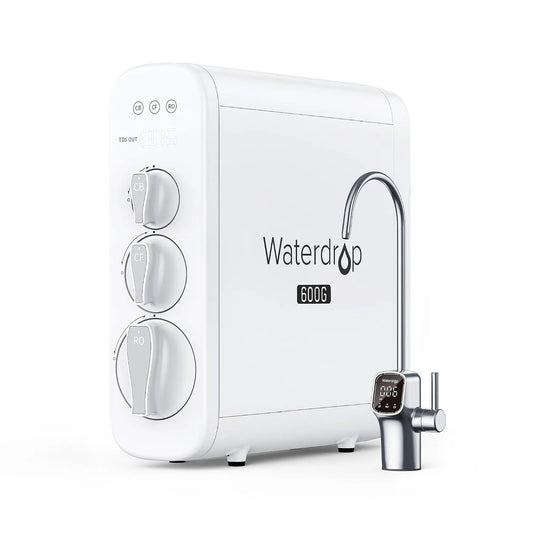 Küchenarmatur, Waterdrop ANSI 42 G3P600, 53,58&372 Zertifiziert, Tankless RO System unter Spüle, 2:1 Rein zum Abfluss, Reduziert TDS, NSF/