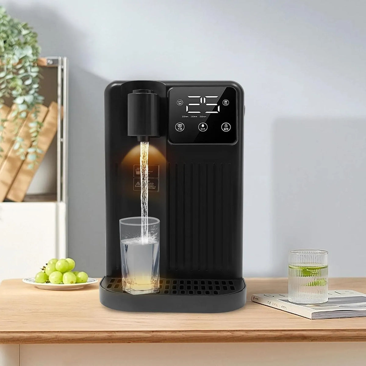 Heißwasser-Sofortspender, 3 L, 1700 W, 25 bis 99 °C, großer Wassertank, Schwarz, für die Zubereitung von Tee