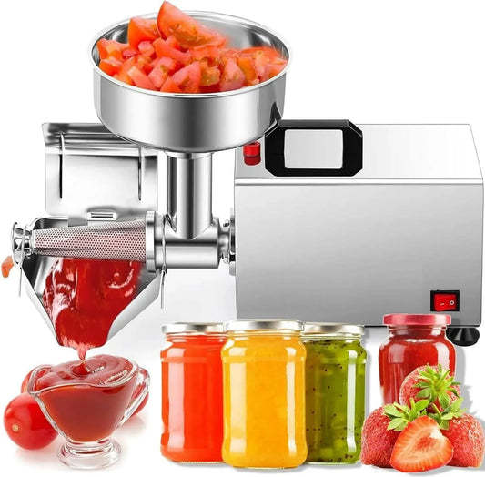 Tomatenpassiermaschine, 450 W, Tomatenpresse, Edelstahl