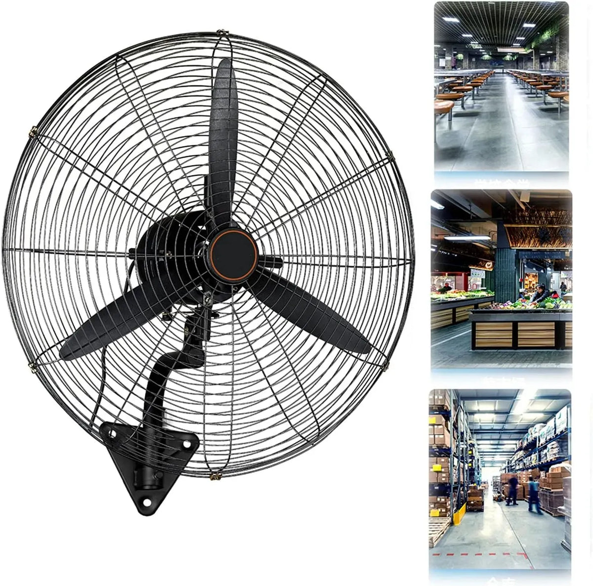 Ventilator, 55cm, 3 Geschwindigkeiten, Restaurant, Schwarz