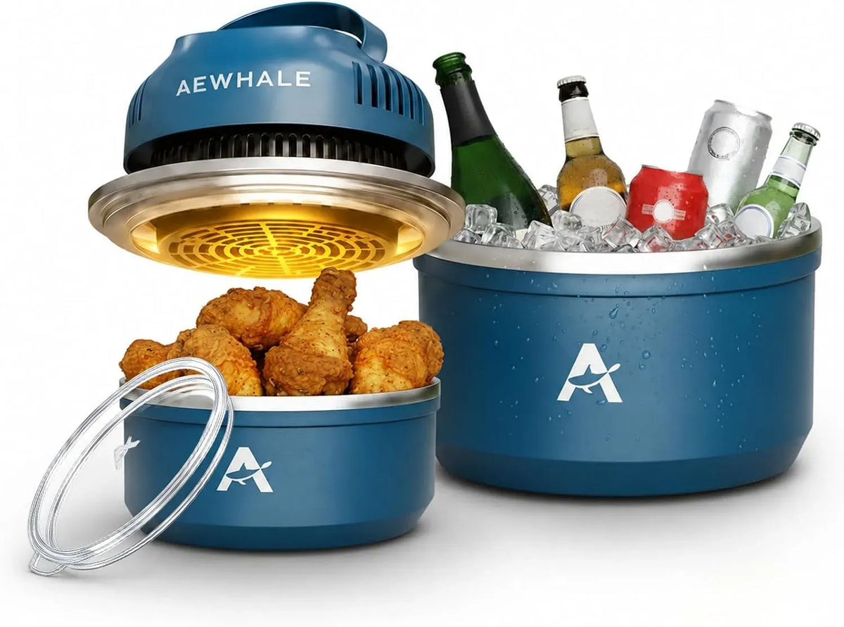 Heißluftfritteuse, AEWHALE, PFAS/BPA-frei, elektrische Fritteuse ohne Öl, Mini-Airfryer für 6 Person